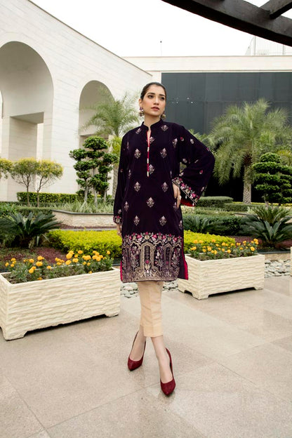 Adan's Libas - Cemre - Embroidered Velvet Un-Stitched (2 Piece)