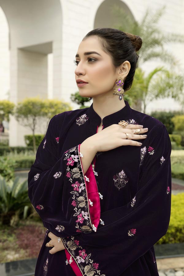 Adan's Libas - Cemre - Embroidered Velvet Un-Stitched (2 Piece)