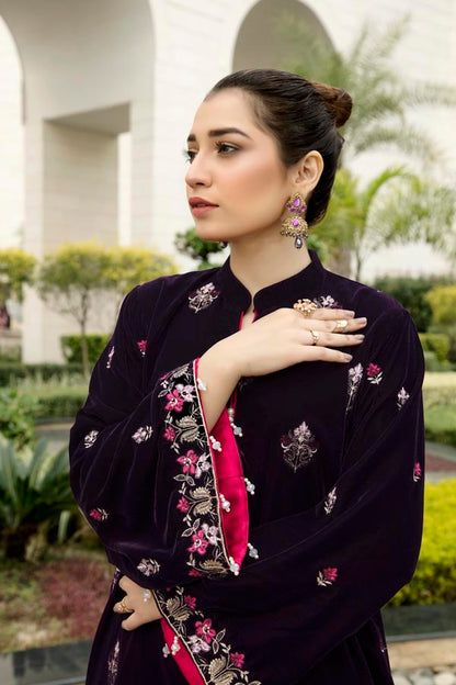 Adan's Libas - Cemre - Embroidered Velvet Un-Stitched (2 Piece)