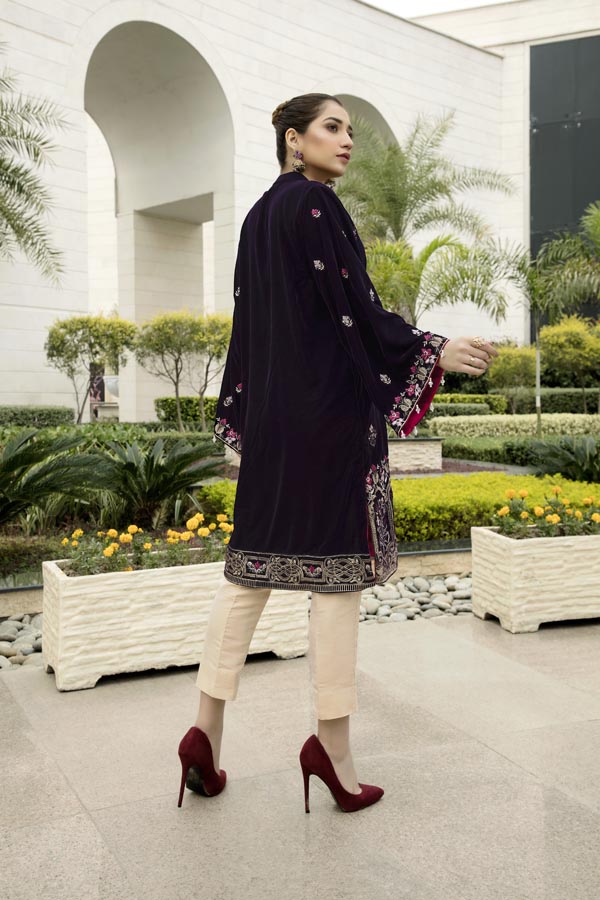 Adan's Libas - Cemre - Embroidered Velvet Un-Stitched (2 Piece)
