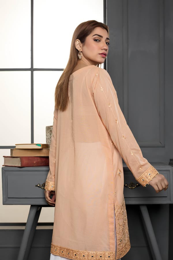 Adan's Libas - Clay Bond - Stitched Embroidered Swiss Shirt