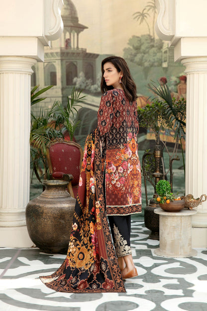Adan's Libas - Chewin - Digital Printed & Embroidered Lawn 3PC