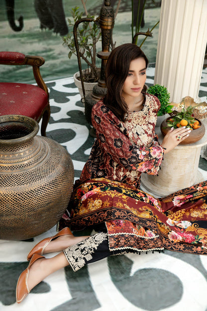 Adan's Libas - Chewin - Digital Printed & Embroidered Lawn 3PC