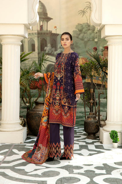 Adan's Libas - Ethnic Charm - Digital Printed & Embroidered Lawn 3PC