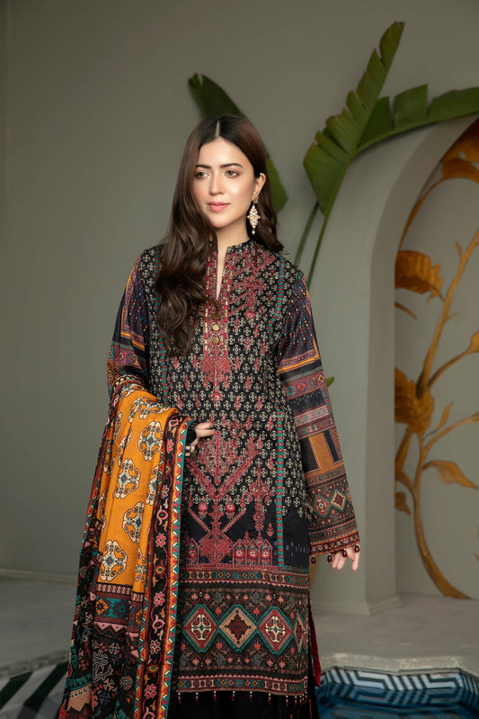 Adan's Libas - Craven - Digital Printed And Embroidered Lawn 3PC