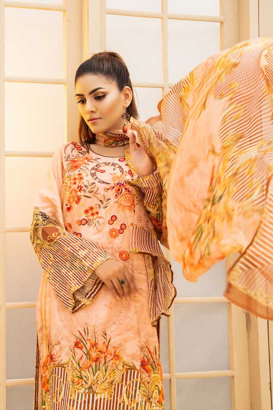 Adan's Libas - Del Rio - Digital Embroidered Viscose 3 Piece
