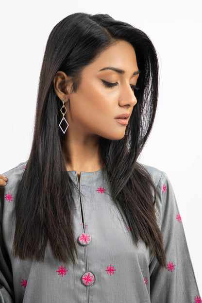 Embroidered Yarn Dyed Kurti