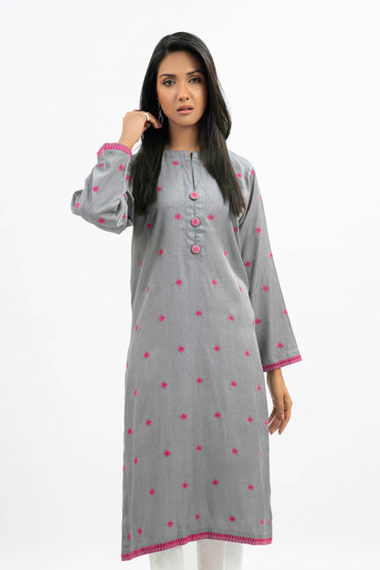 Embroidered Yarn Dyed Kurti