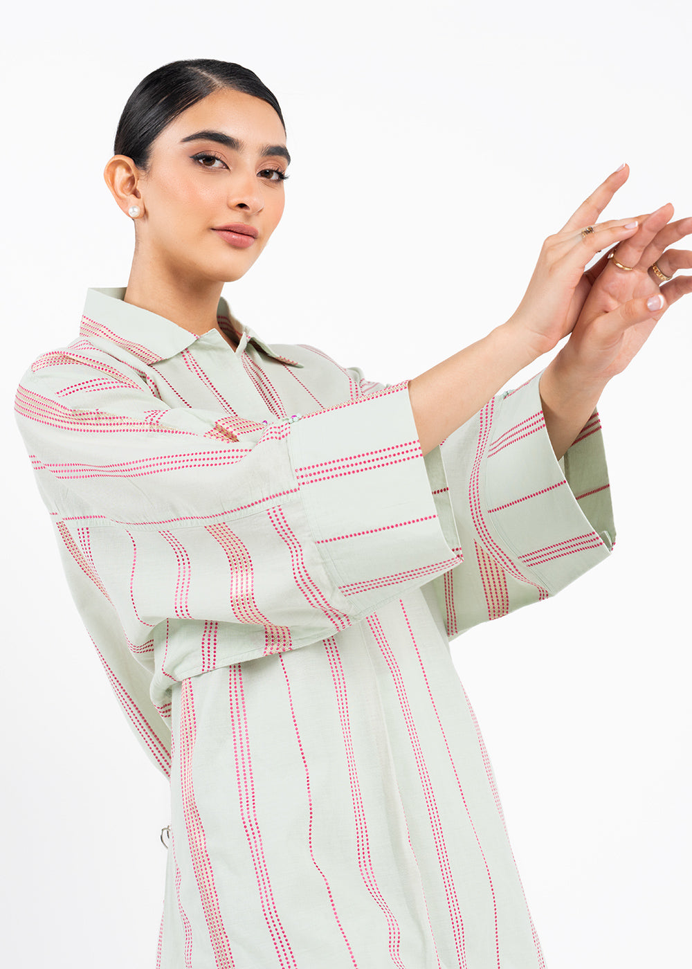 Dyed Dobby Kurti