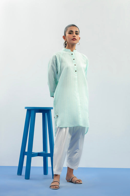 Dyed Jacquard Kurti