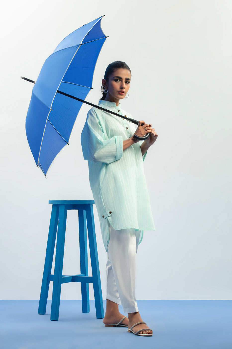 Dyed Jacquard Kurti