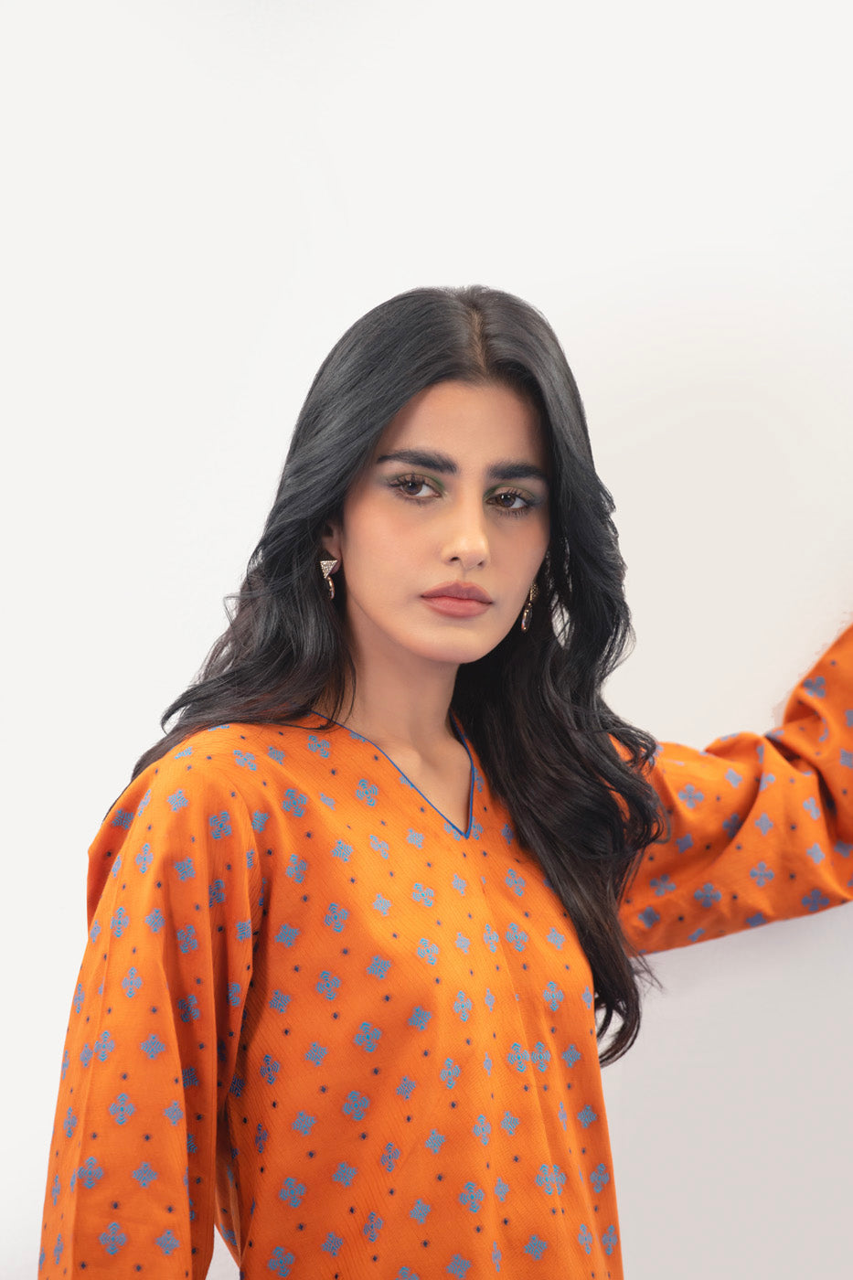 Dyed Dobby Kurti