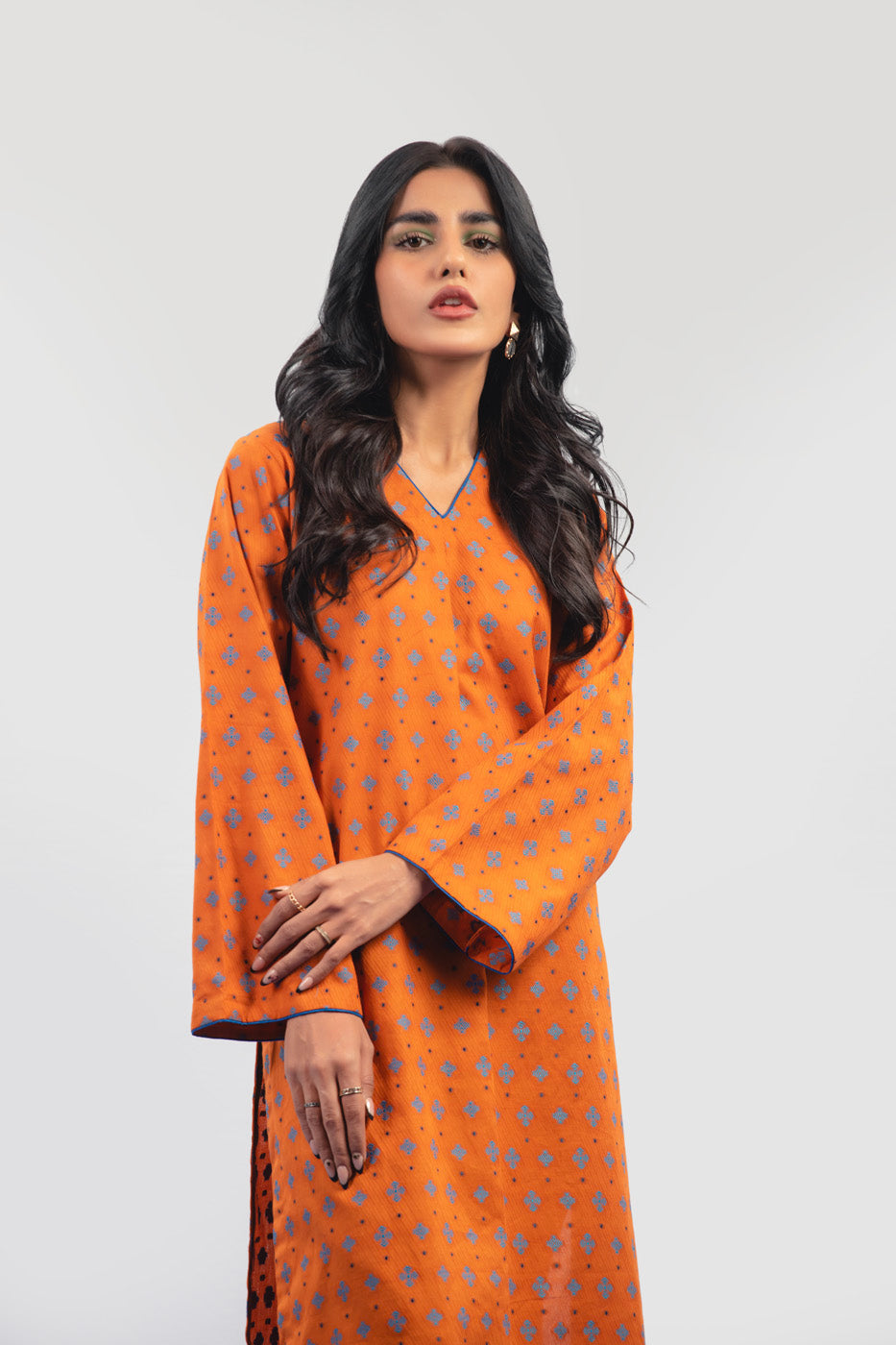 Dyed Dobby Kurti