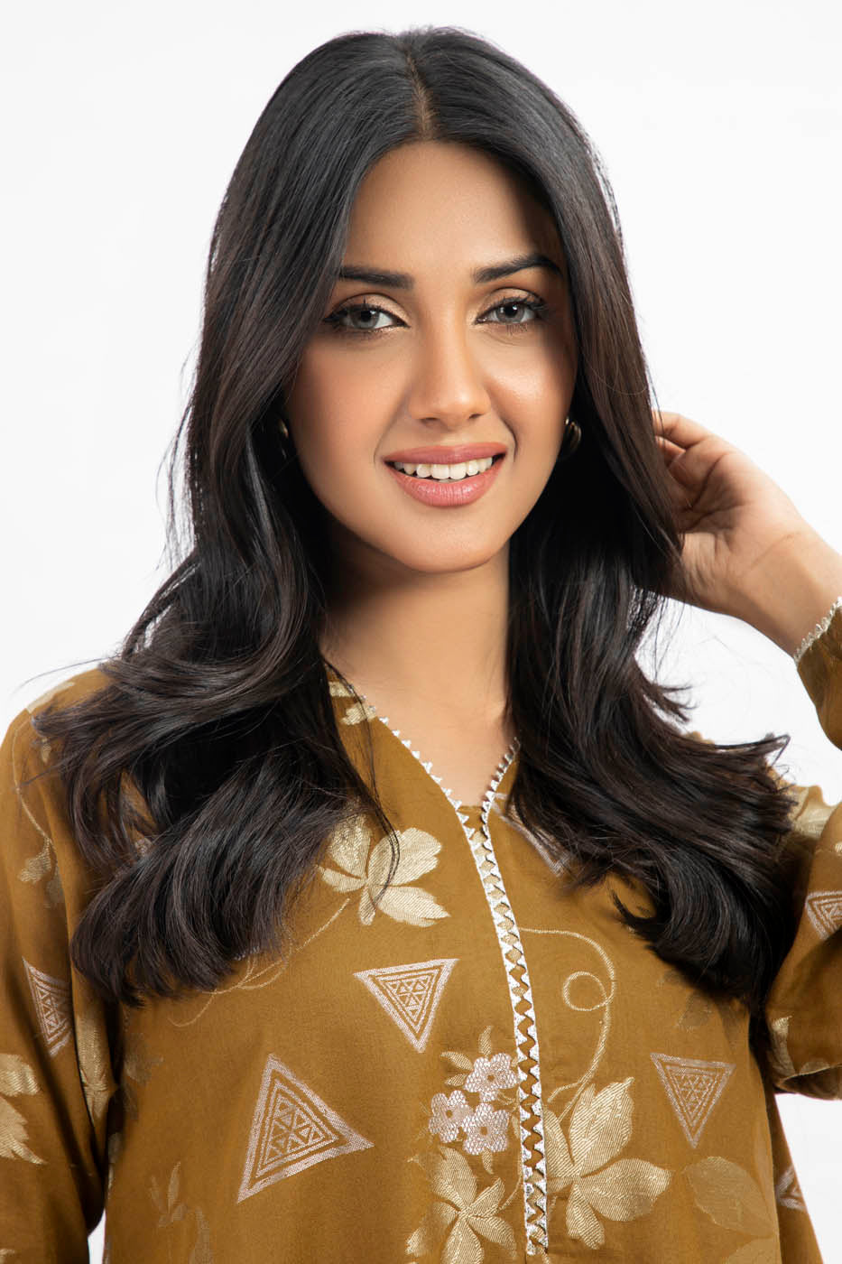 Dyed Jacquard Kurti