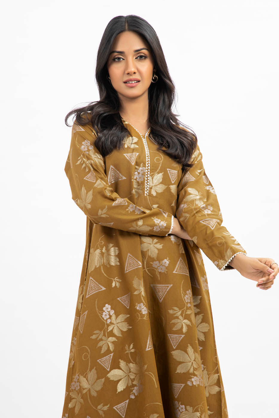 Dyed Jacquard Kurti