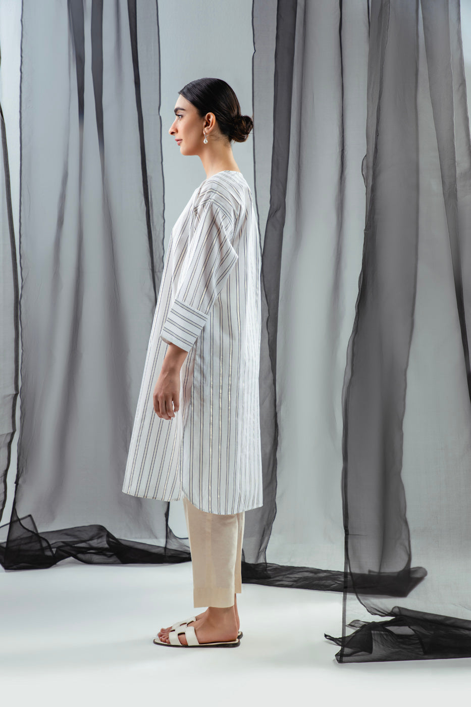 Dyed Zari Lawn Kurti