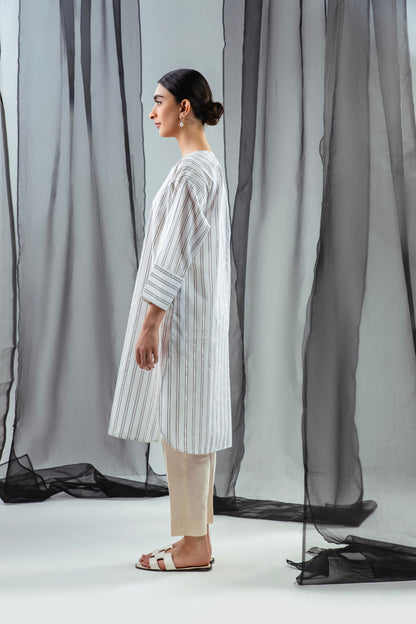 Dyed Zari Lawn Kurti
