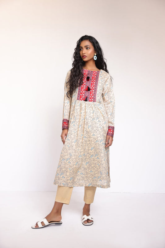 Printed Cambric Kurti