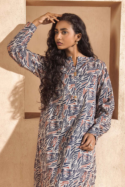 Printed Dobby Kurti