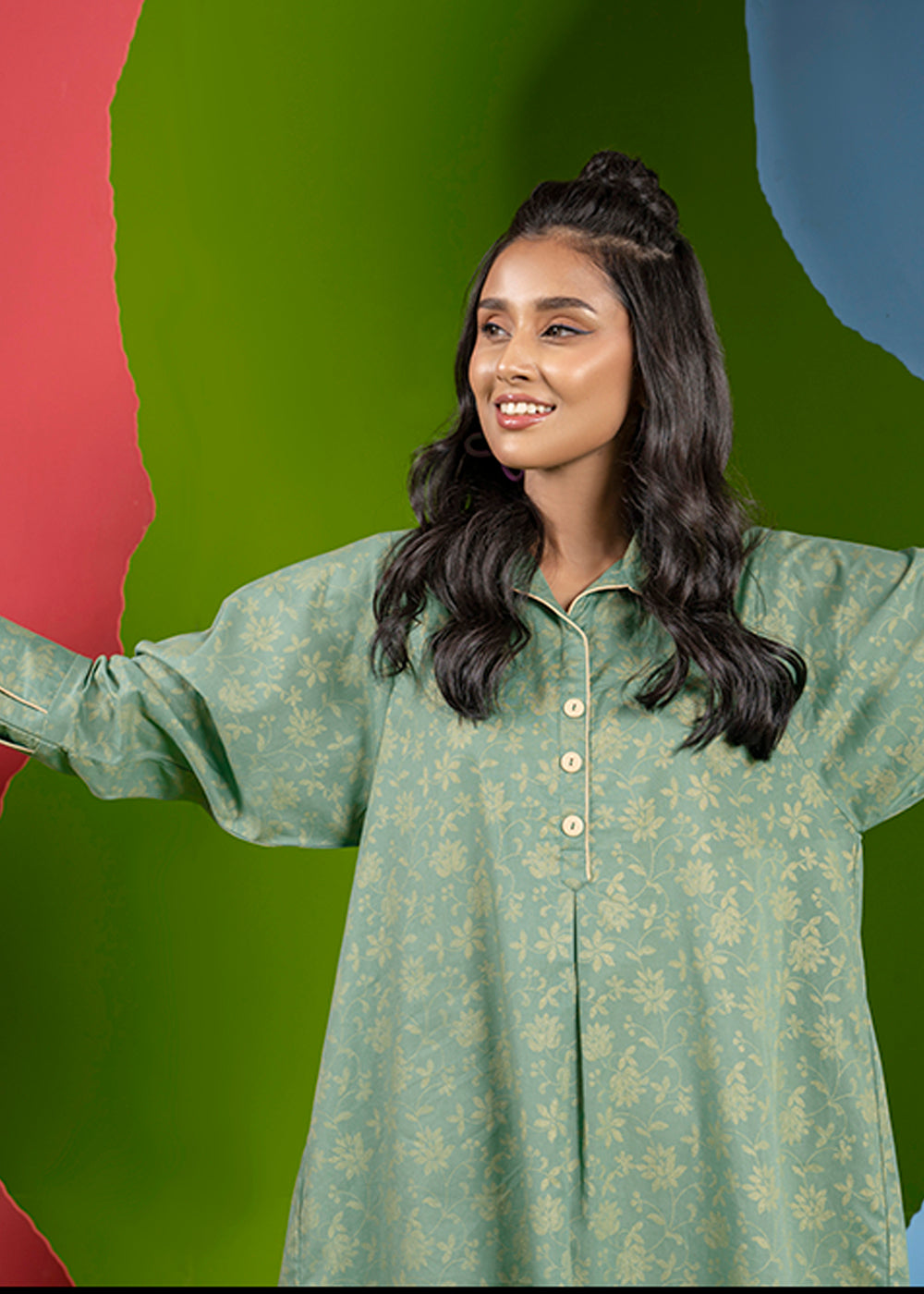Printed Cambric Kurti