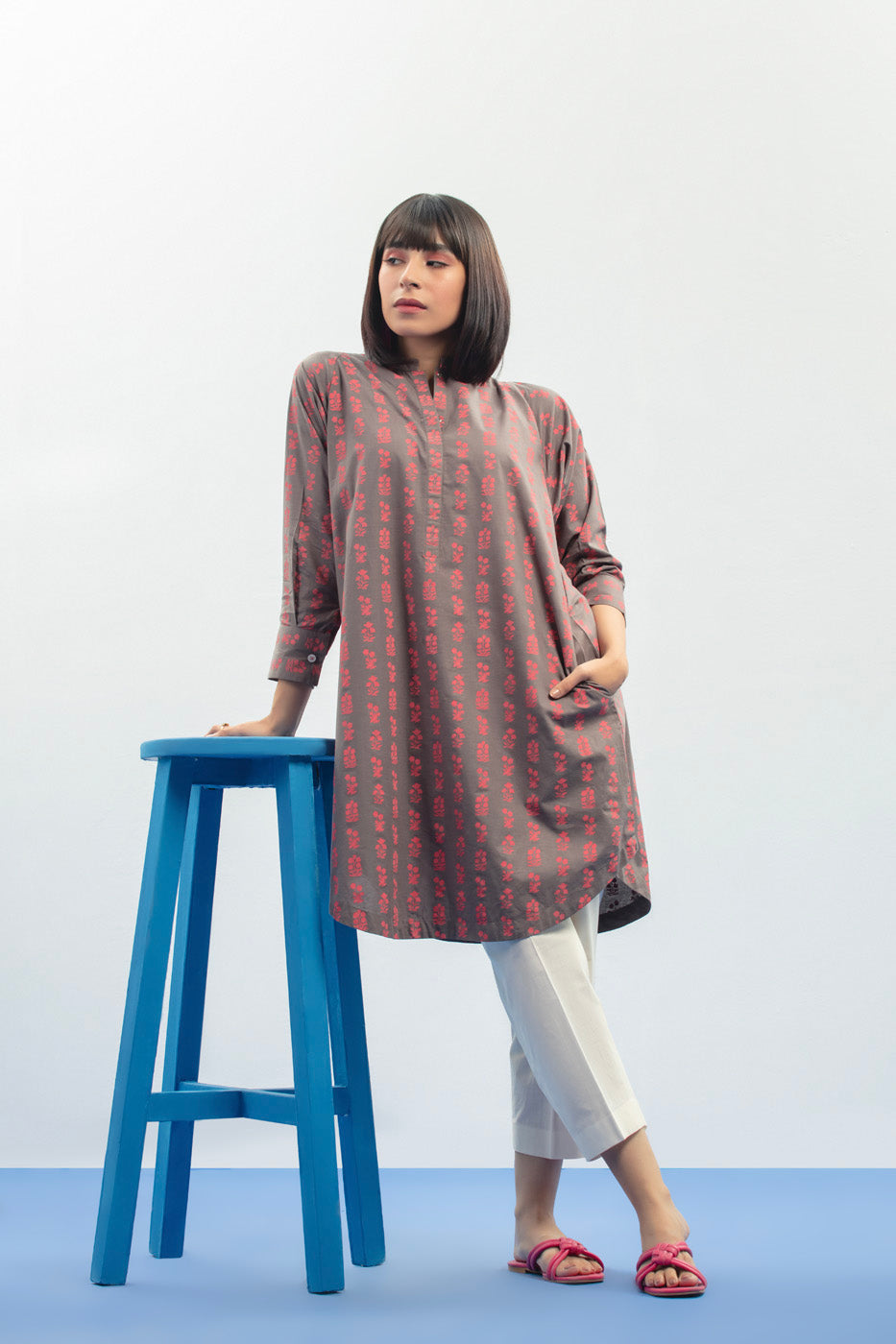 Dyed Printed Kurti