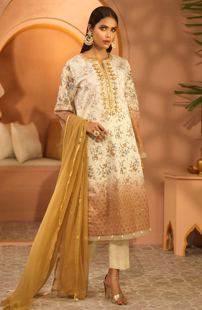 Orient - Unstitched 3 Piece Festive Embroidered Suit