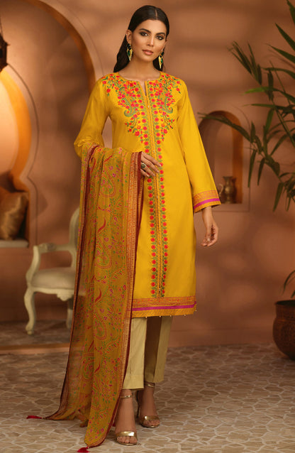 Orient - Unstitched 3 Piece Embroidered Lawn Suit