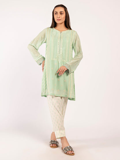 Embroidered Chiffon Suit