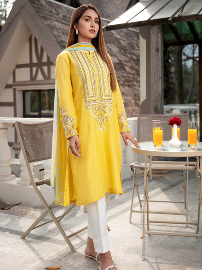 Limelight - Embroidered Lawn Suit