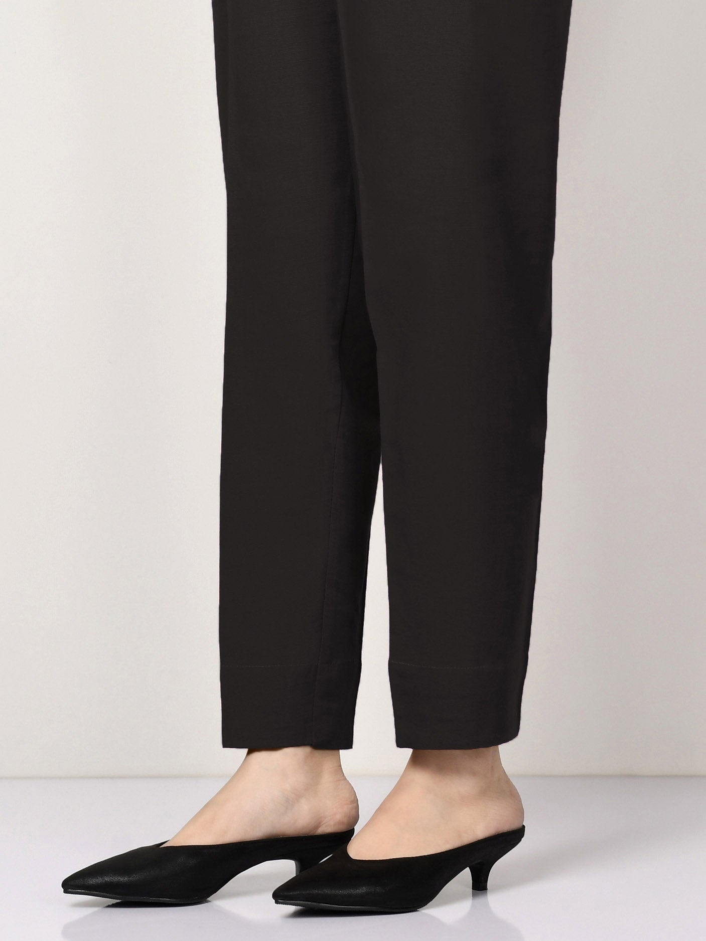 Limelight - Raw Silk Trouser -  Black