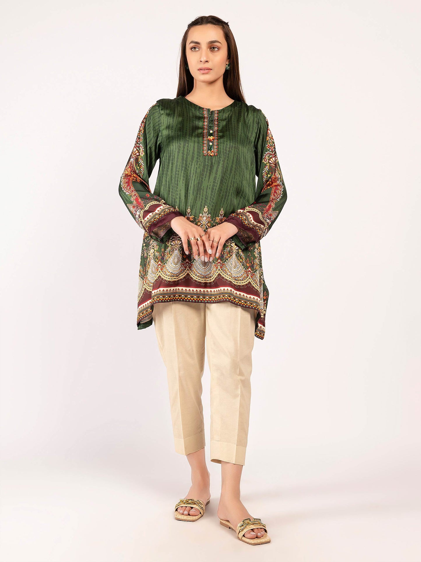 Limelight - Printed Silk Kurti