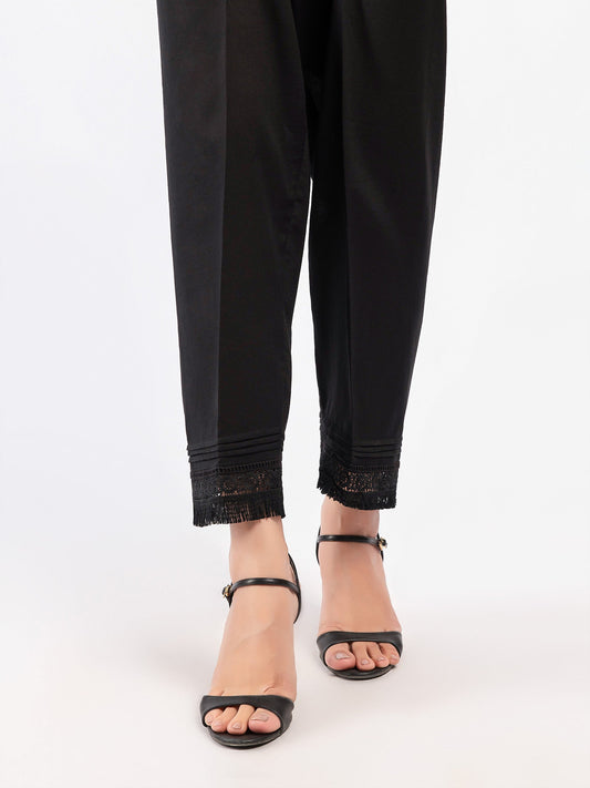 Embroidered Crepe Trousers