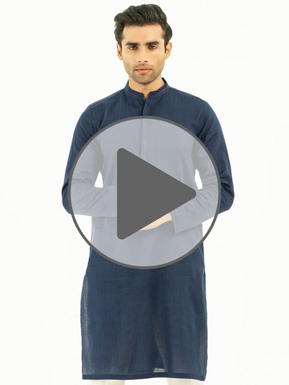 Self Jacquard Kurta