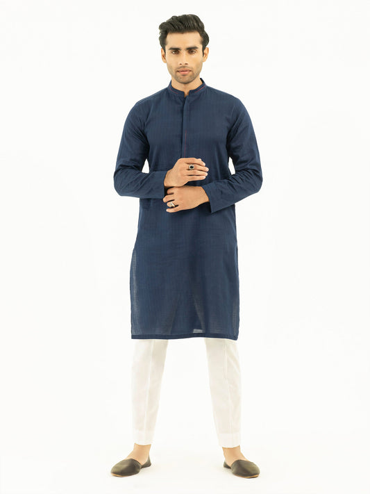 Self Jacquard Kurta