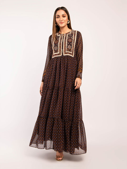 Limelight - Embroidered Chiffon Dress