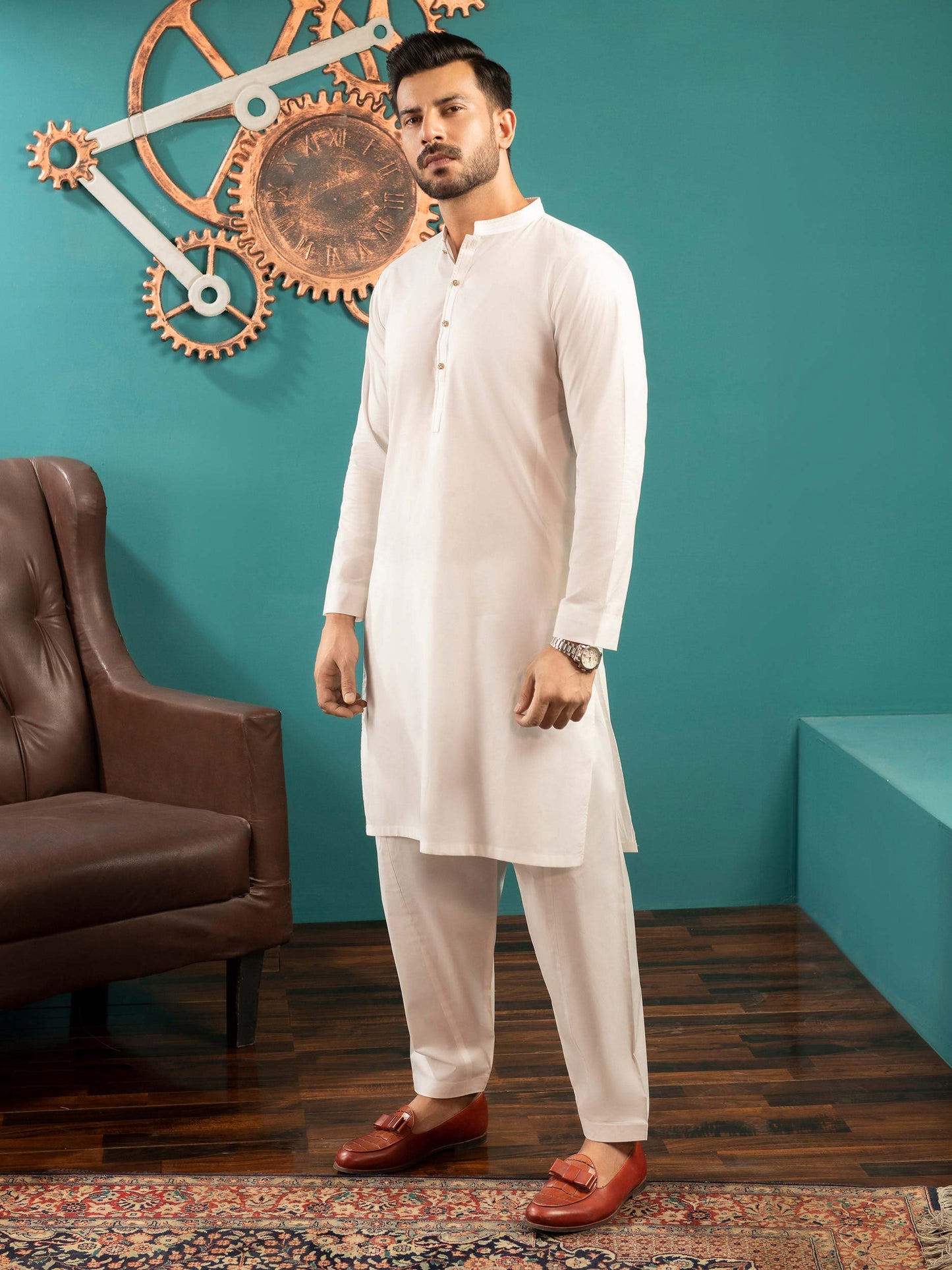 Limelight - Embroidered Cotton Suit