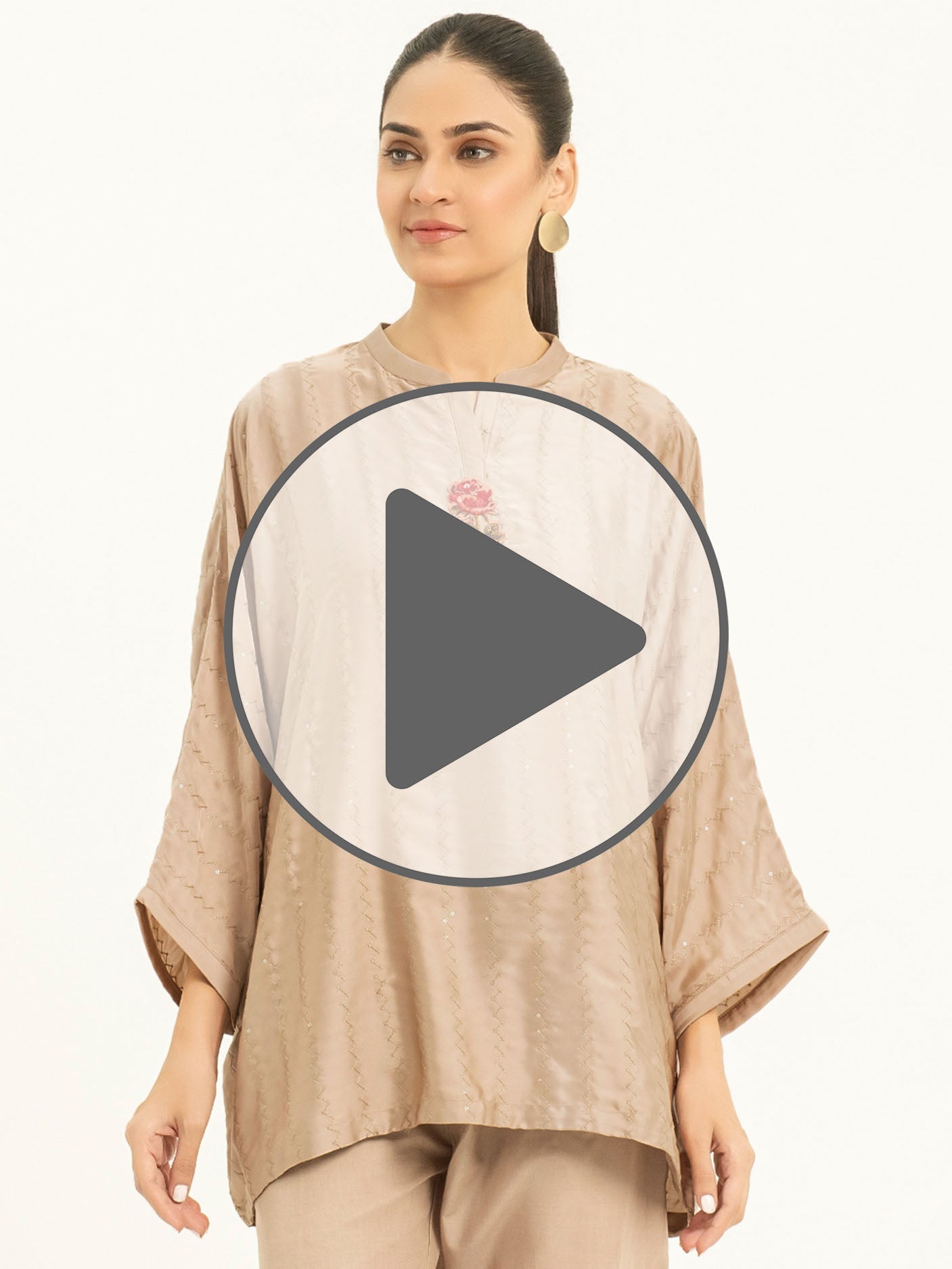 Silk Kurti-Embroidered (Pret)