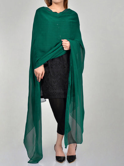 Limelight - Chiffon Dupatta - Dark Green