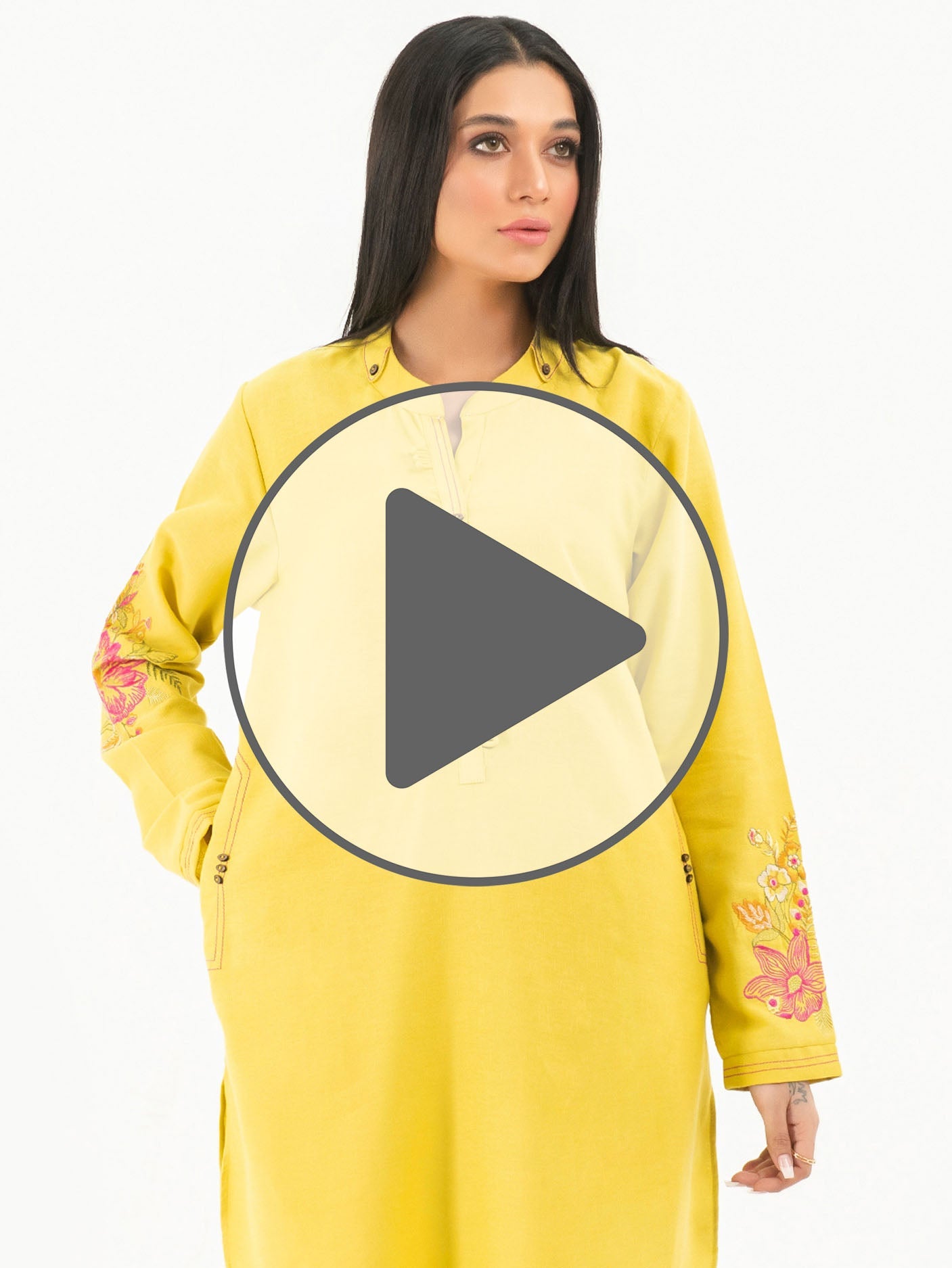 Limelight - Khaddar Shirt-Embroidered (Pret)