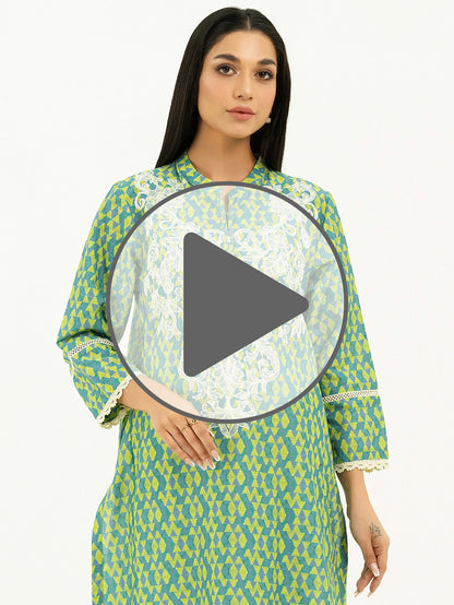 Limelight - Texture Lawn Shirt-Embroidered (Pret)