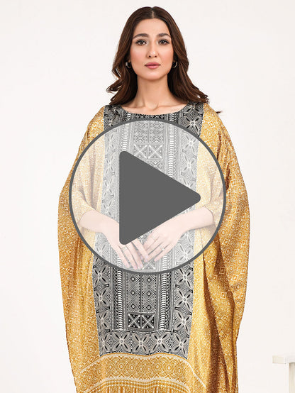 Silk Kaftan-Printed(Pret)