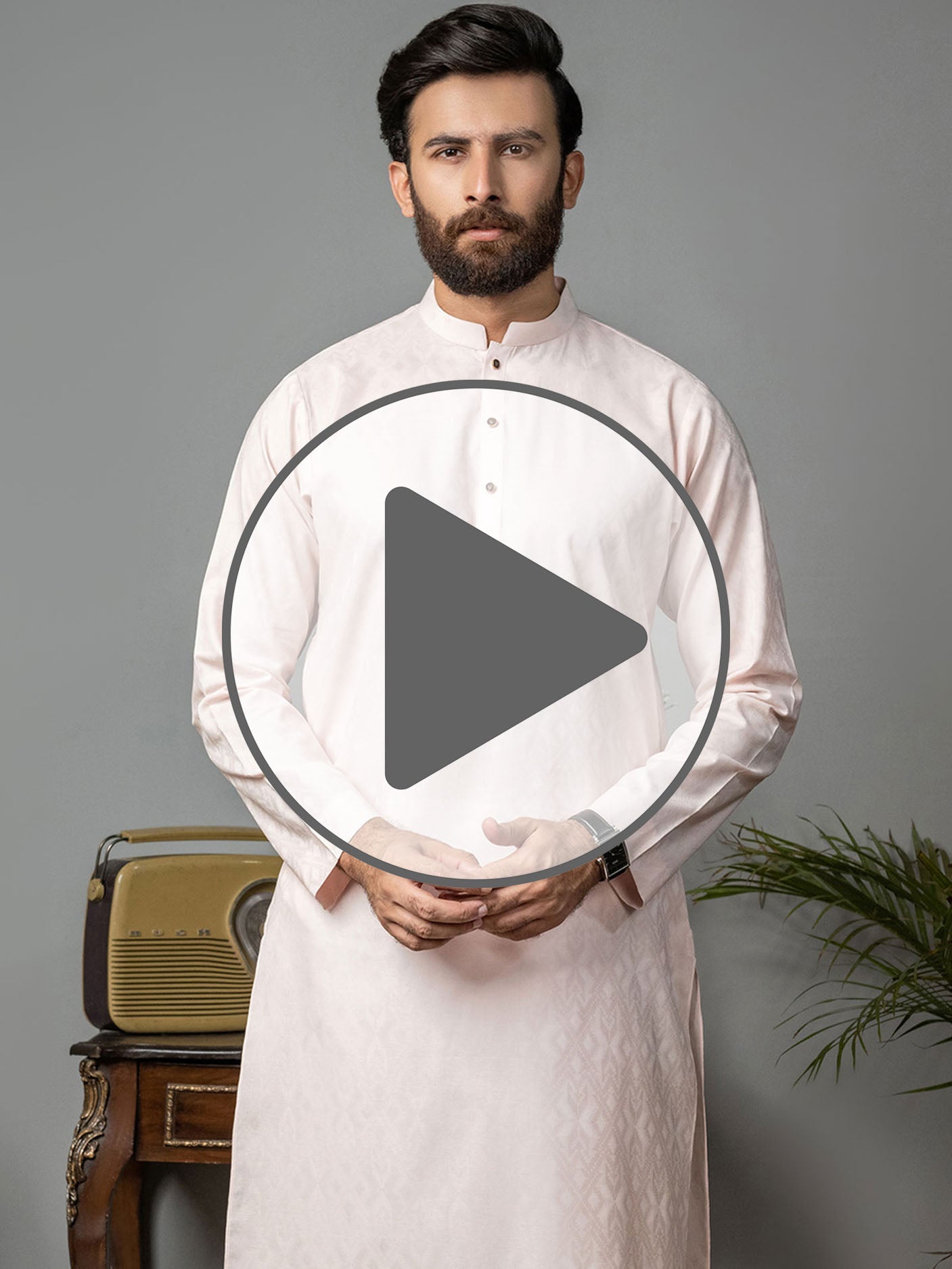 Limelight - Self Jacquard Kurta