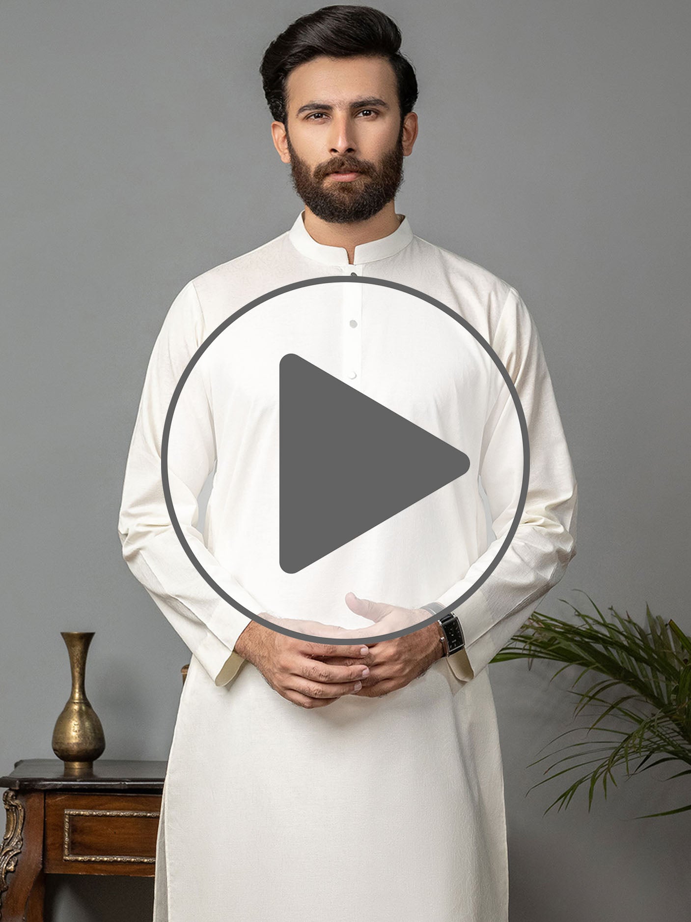 Limelight - Self Jacquard Kurta