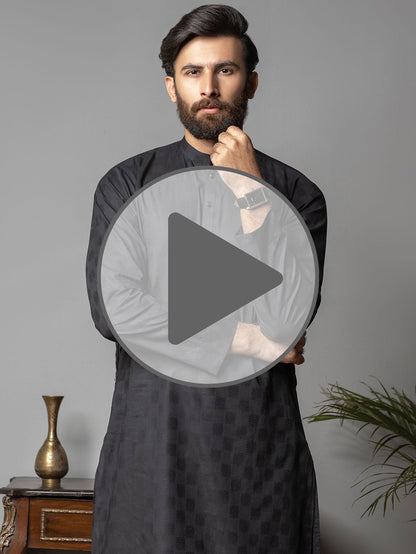 Limelight - Self Jacquard Kurta