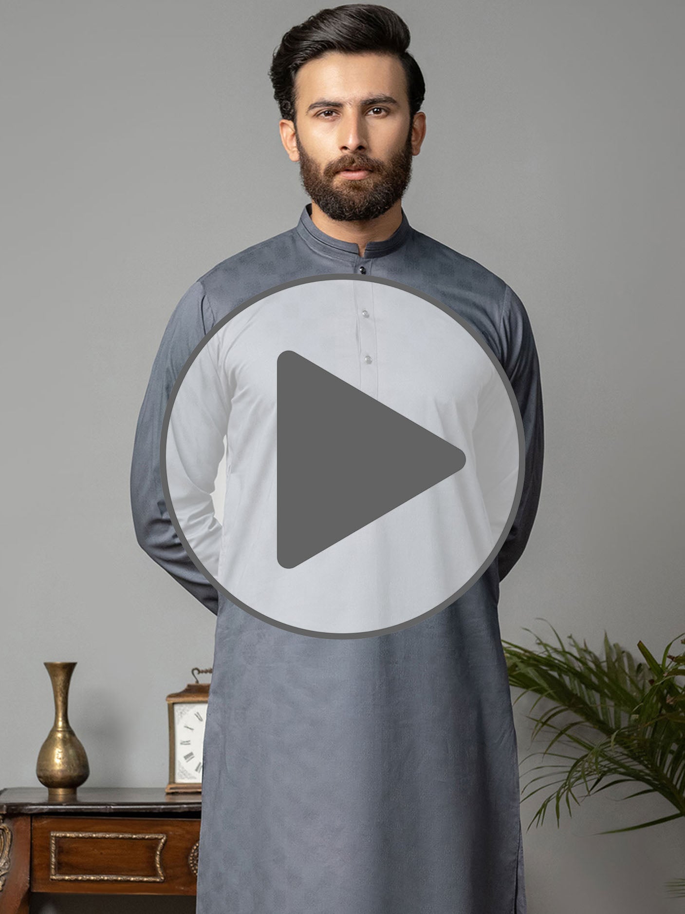 Limelight - Self Jacquard Kurta