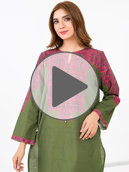 Khaddar Shirt-Embroidered(Pret)