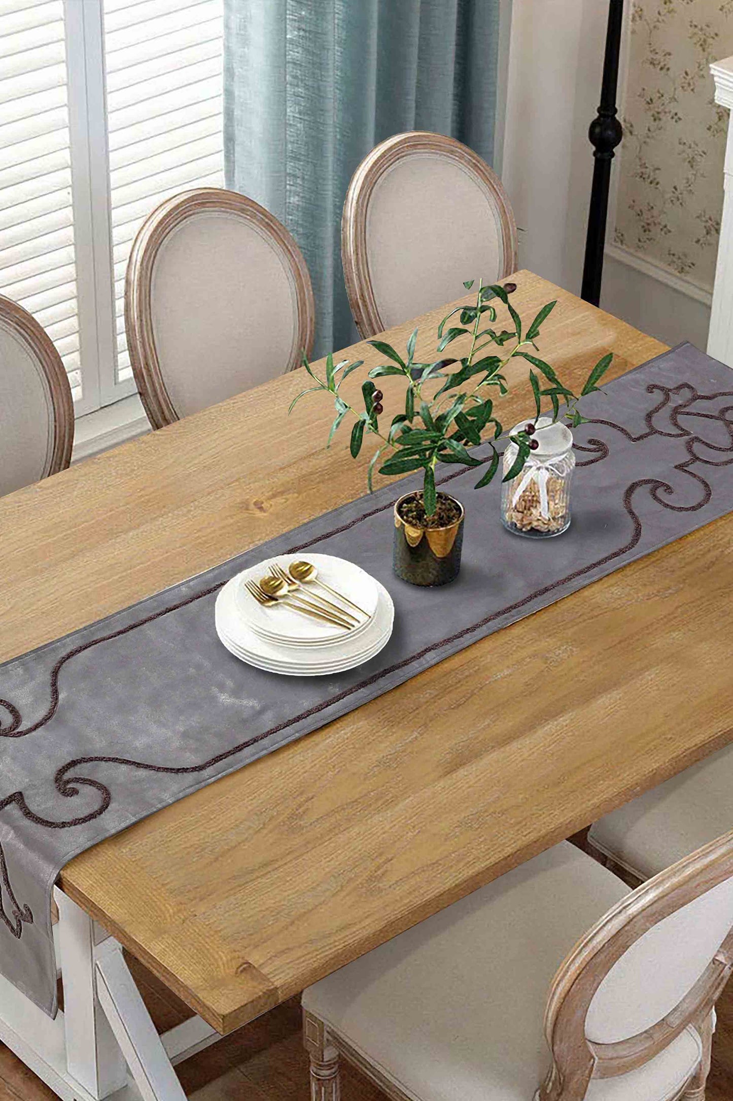 Nishat Linen - Paper Moon Embroidered Table Runner - 1 Piece