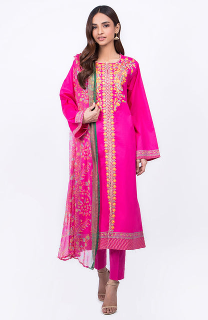 Orient - Unstitched 3 Piece Embroidered Lawn Suit