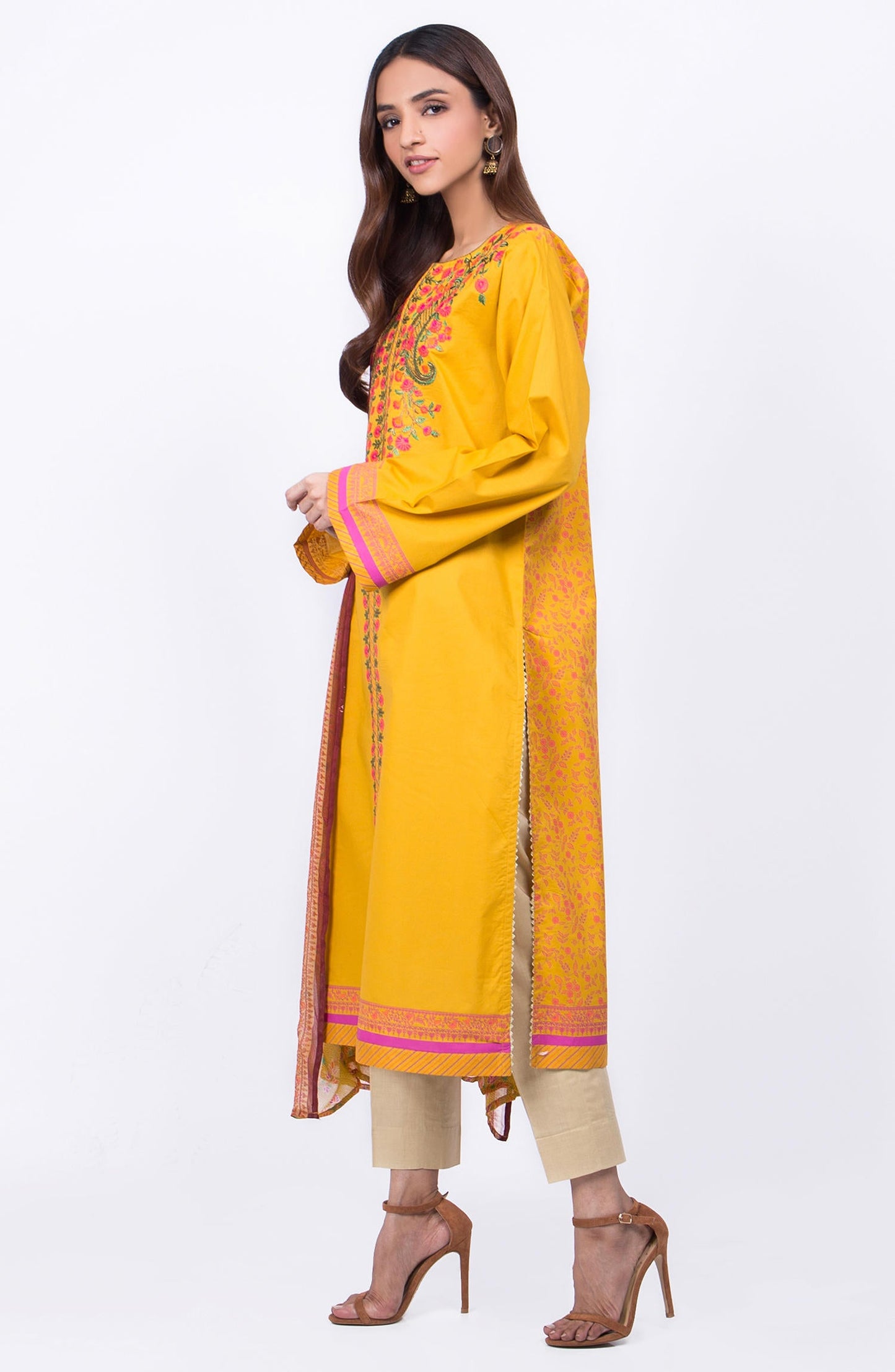 Orient - Unstitched 3 Piece Embroidered Lawn Suit