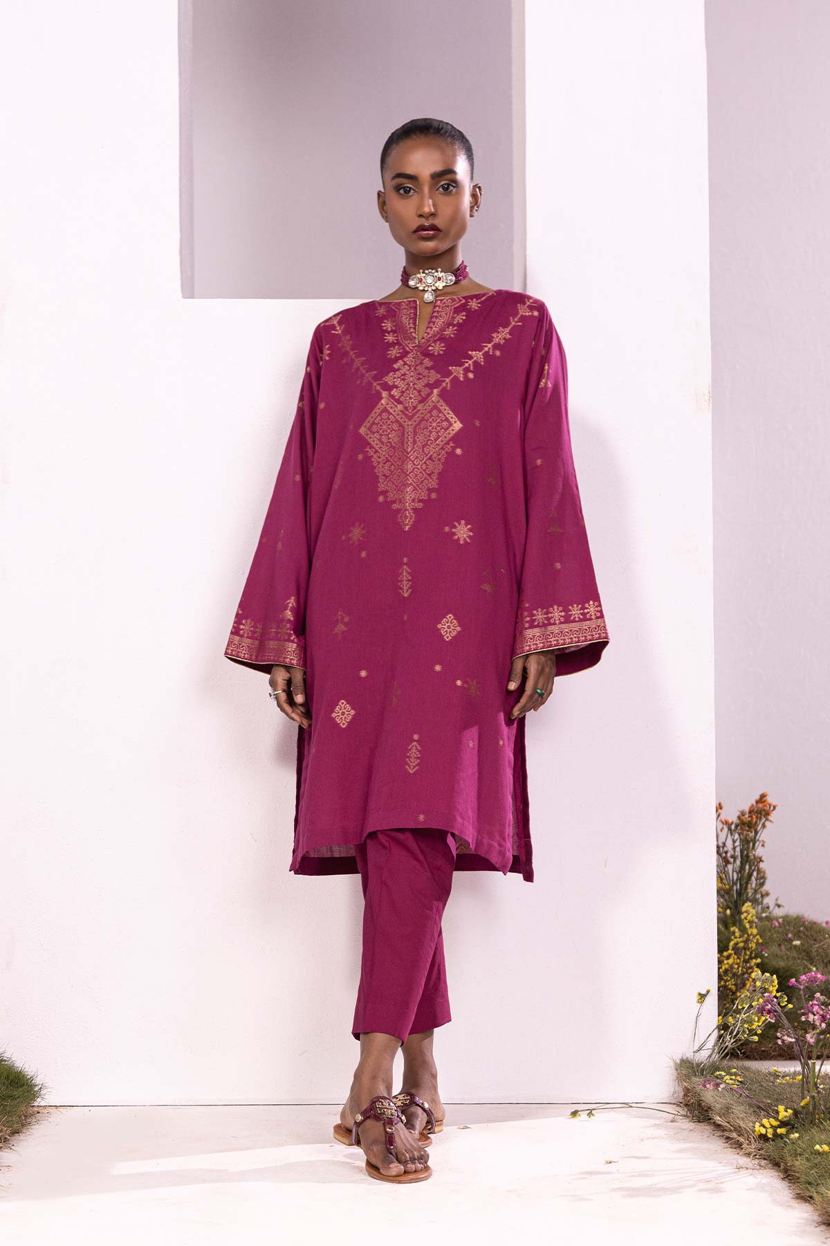 Jacquard Kurti